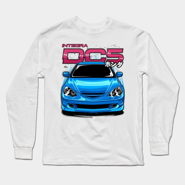 Integra DC5 Type R vector illustration for JDM car enthusiasts! Long Sleeve T-Shirt by idrdesign